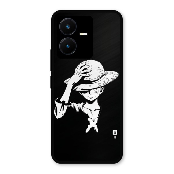 Anime One Piece Luffy Silhouette Metal Back Case for Vivo Y22