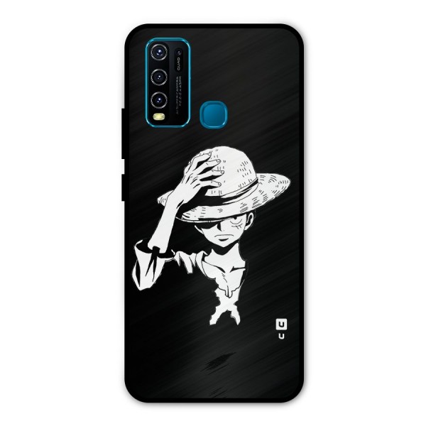 Anime One Piece Luffy Silhouette Metal Back Case for Vivo Y30