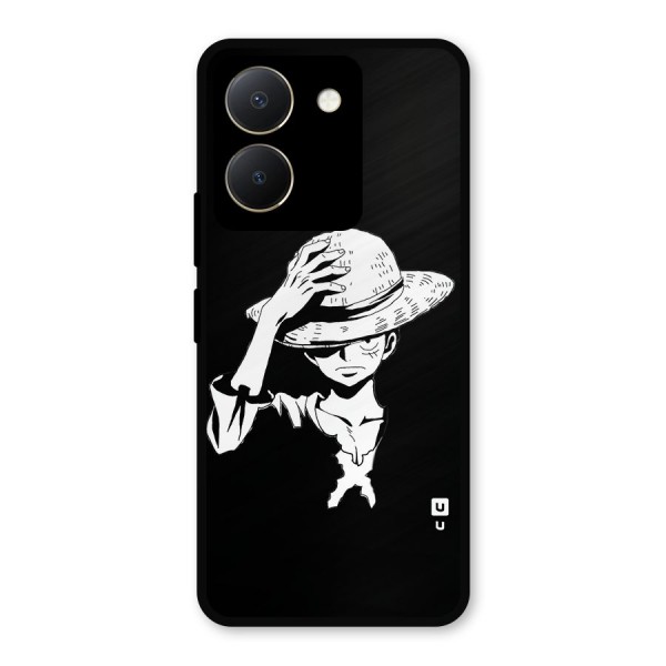 Anime One Piece Luffy Silhouette Metal Back Case for Vivo Y36
