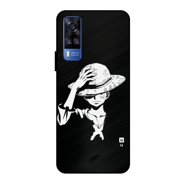 Anime One Piece Luffy Silhouette Metal Back Case for Vivo Y51