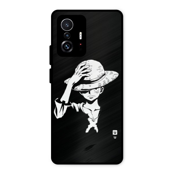 Anime One Piece Luffy Silhouette Metal Back Case for Xiaomi 11T Pro