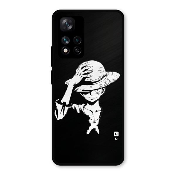 Anime One Piece Luffy Silhouette Metal Back Case for Xiaomi 11i Hypercharge 5G