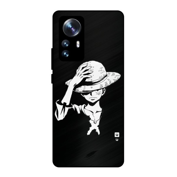 Anime One Piece Luffy Silhouette Metal Back Case for Xiaomi 12 Pro
