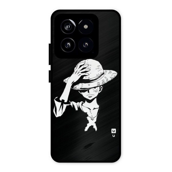 Anime One Piece Luffy Silhouette Metal Back Case for Xiaomi 14