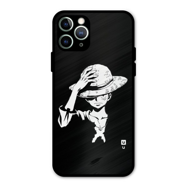 Anime One Piece Luffy Silhouette Metal Back Case for iPhone 11 Pro Max