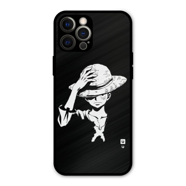 Anime One Piece Luffy Silhouette Metal Back Case for iPhone 12 Pro Max