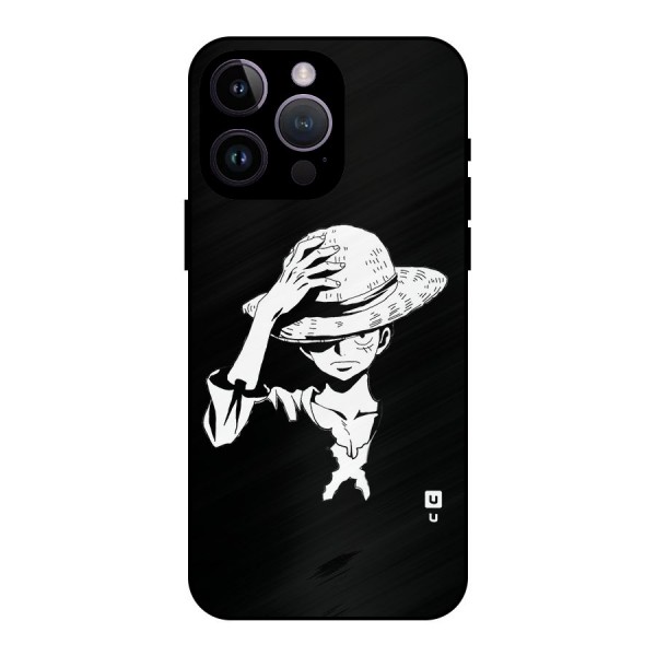 Anime One Piece Luffy Silhouette Metal Back Case for iPhone 14 Pro Max