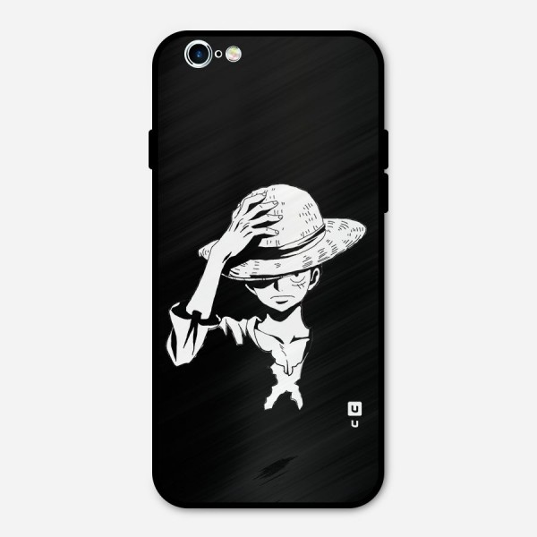 Anime One Piece Luffy Silhouette Metal Back Case for iPhone 6 6s
