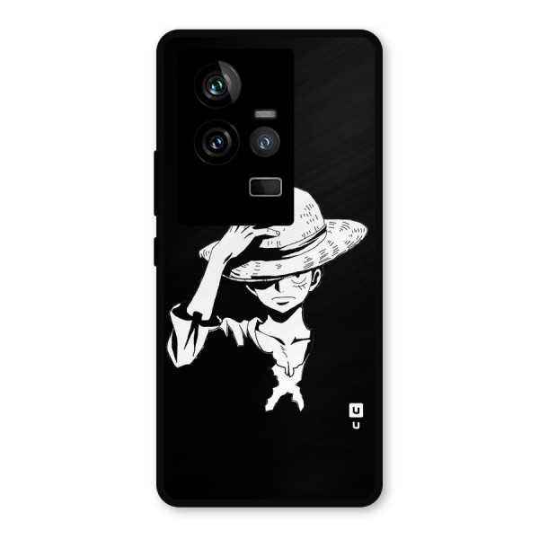 Anime One Piece Luffy Silhouette Metal Back Case for iQOO 11 5G