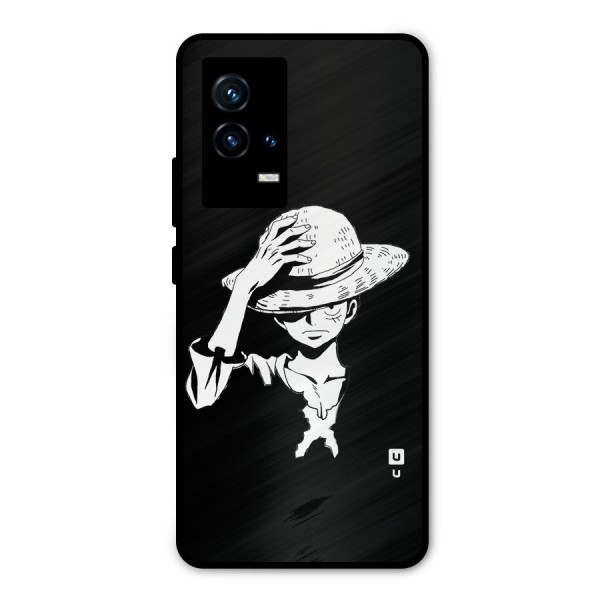 Anime One Piece Luffy Silhouette Metal Back Case for iQOO 9 5G