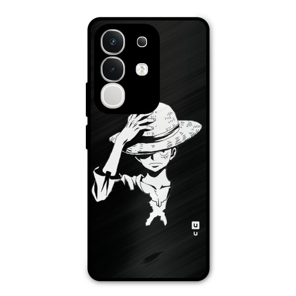 Anime One Piece Luffy Silhouette Metal Back Case for iQOO Z10x