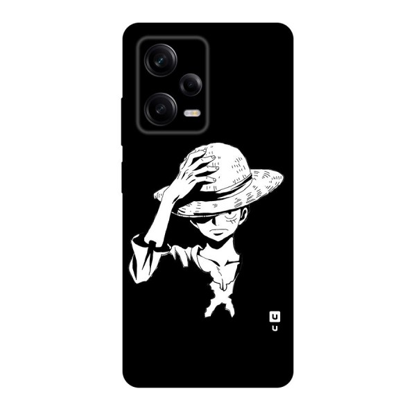 Anime One Piece Luffy Silhouette Original Polycarbonate Back Case for Redmi Note 12 Pro