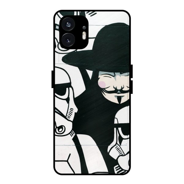 Anonymous Hat Metal Back Case for Nothing Phone 2