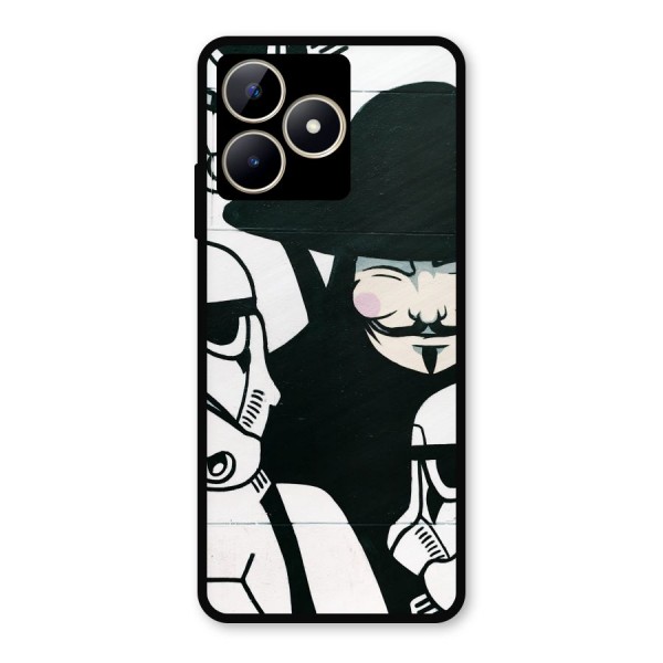 Anonymous Hat Metal Back Case for Realme C53