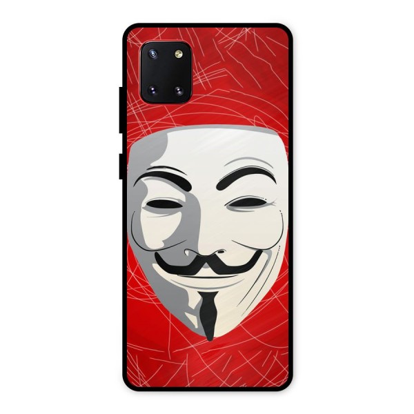 Anonymous Mask Abstract  Metal Back Case for Galaxy Note 10 Lite