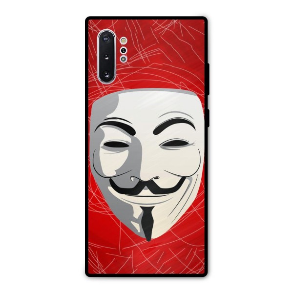 Anonymous Mask Abstract  Metal Back Case for Galaxy Note 10 Plus