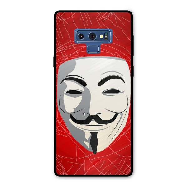 Anonymous Mask Abstract  Metal Back Case for Galaxy Note 9
