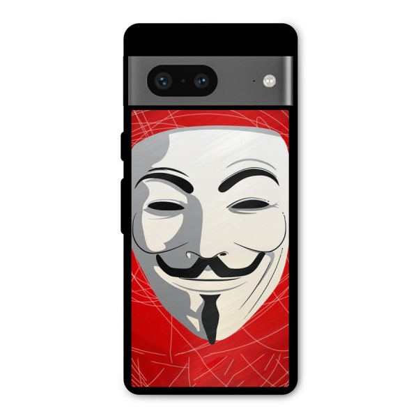 Anonymous Mask Abstract  Metal Back Case for Google Pixel 7