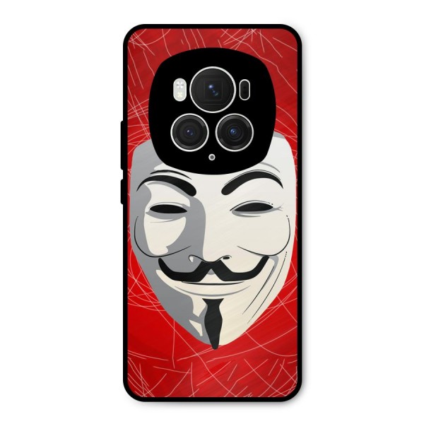 Anonymous Mask Abstract  Metal Back Case for Honor Magic6 Pro