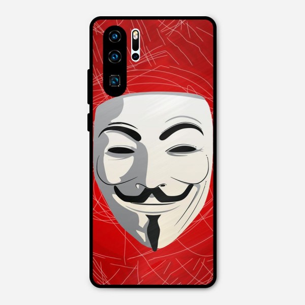 Anonymous Mask Abstract  Metal Back Case for Huawei P30 Pro