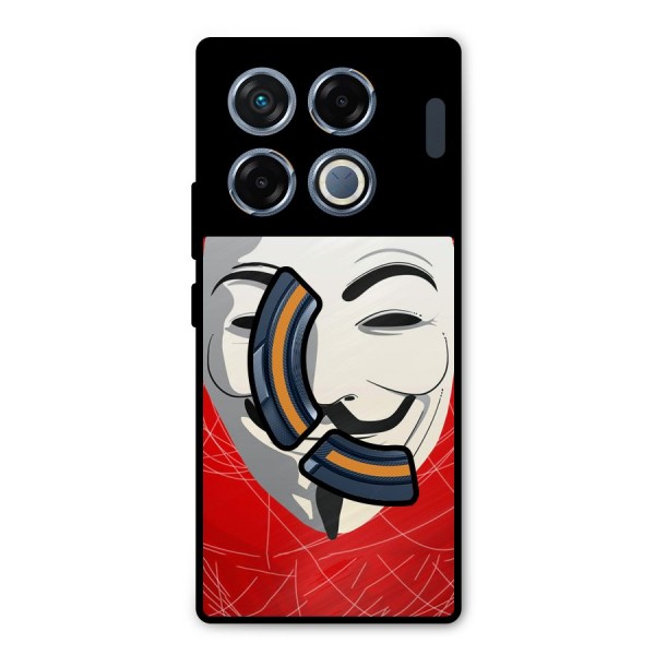 Anonymous Mask Abstract  Metal Back Case for Infinix GT 20 Pro