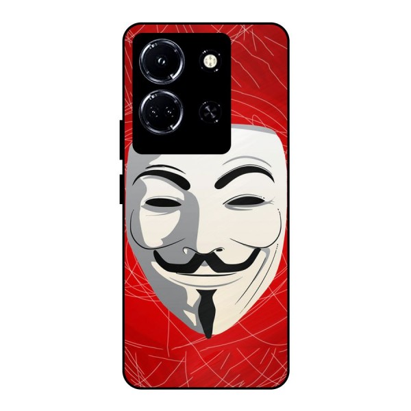 Anonymous Mask Abstract  Metal Back Case for Infinix Note 30 5G