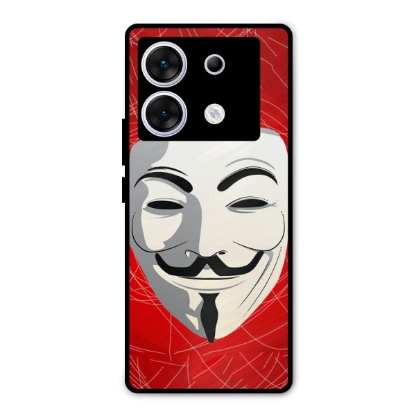 Anonymous Mask Abstract  Metal Back Case for Infinix Zero 30 5G