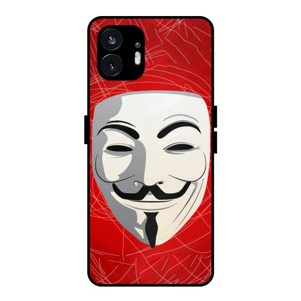 Anonymous Mask Abstract  Metal Back Case for Nothing Phone 2