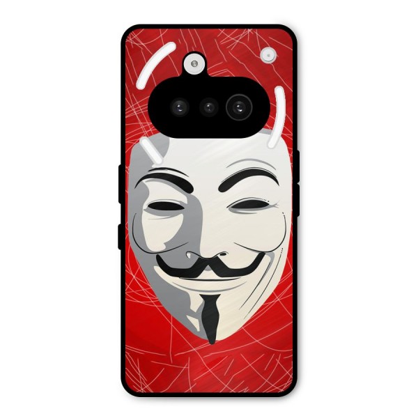Anonymous Mask Abstract  Metal Back Case for Nothing Phone 3a