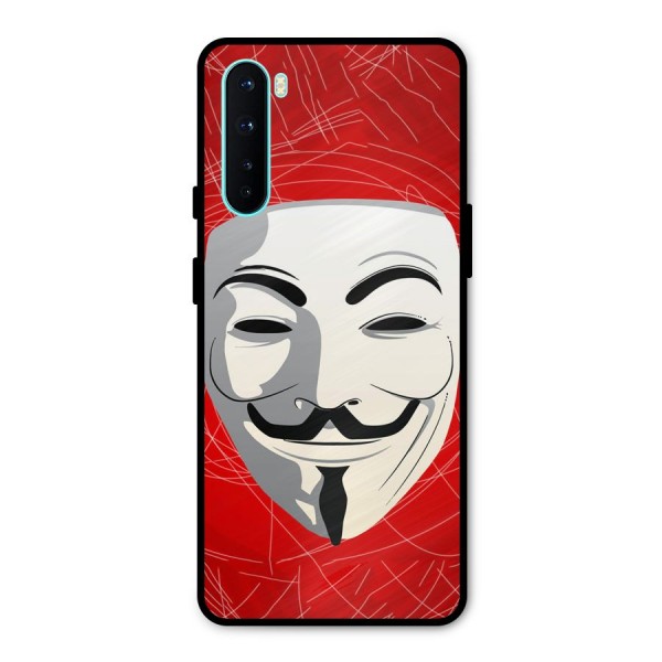 Anonymous Mask Abstract  Metal Back Case for OnePlus Nord