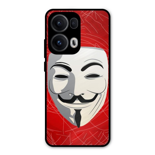 Anonymous Mask Abstract  Metal Back Case for Oppo Reno13 Pro
