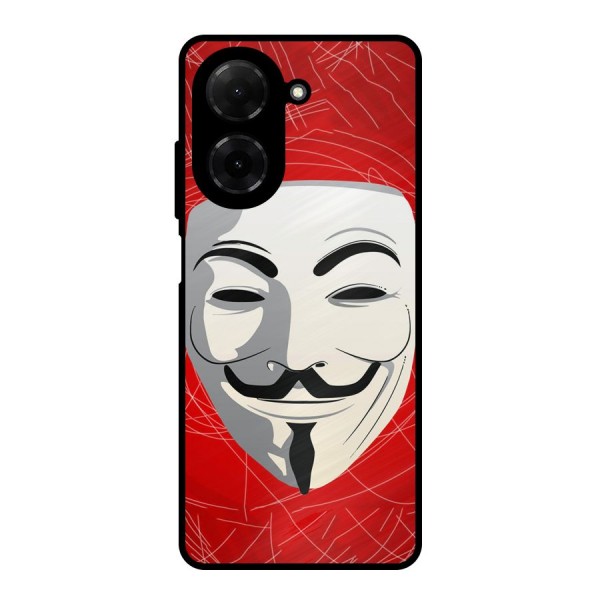Anonymous Mask Abstract  Metal Back Case for Poco C71