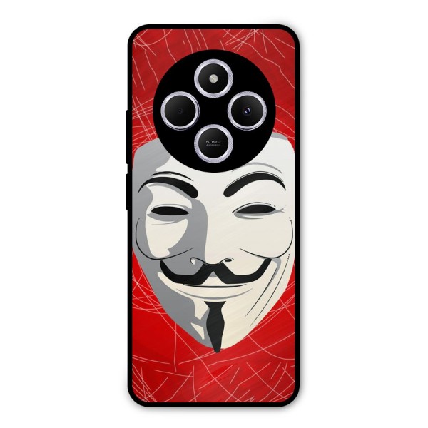Anonymous Mask Abstract  Metal Back Case for Poco C75 5G