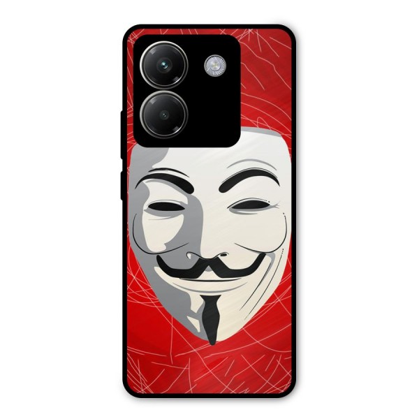 Anonymous Mask Abstract  Metal Back Case for Poco M7 Pro 5G