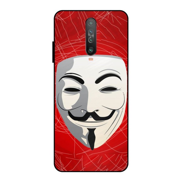 Anonymous Mask Abstract  Metal Back Case for Poco X2