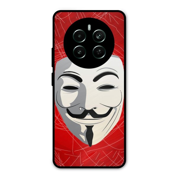 Anonymous Mask Abstract  Metal Back Case for Realme 12 Pro Plus