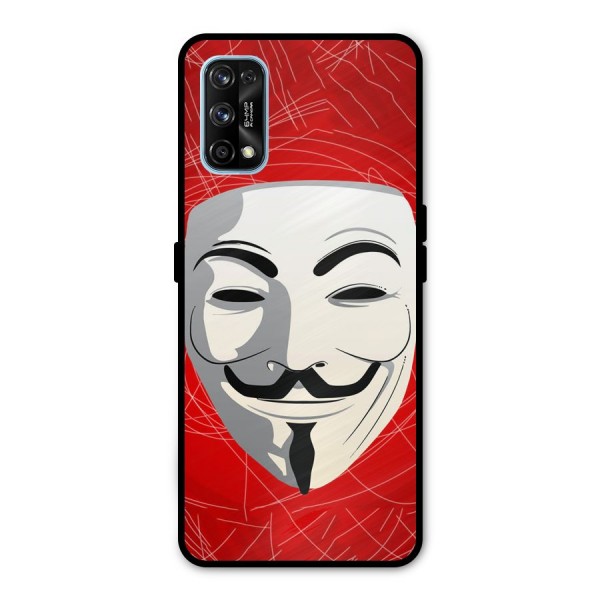 Anonymous Mask Abstract  Metal Back Case for Realme 7 Pro