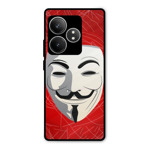 Anonymous Mask Abstract  Metal Back Case for Realme GT 6T