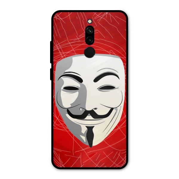 Anonymous Mask Abstract  Metal Back Case for Redmi 8