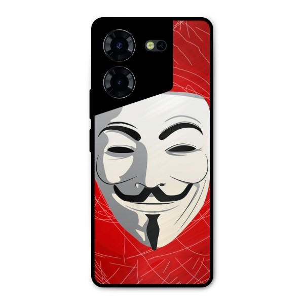 Anonymous Mask Abstract  Metal Back Case for Tecno Pova 5 Pro 5G