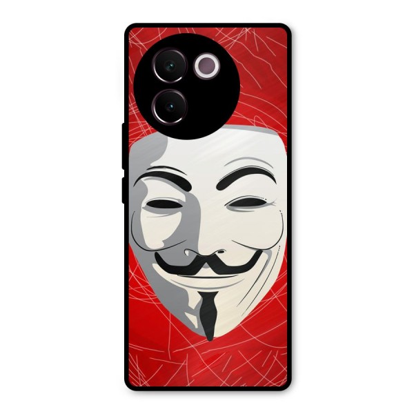 Anonymous Mask Abstract  Metal Back Case for Vivo V30e