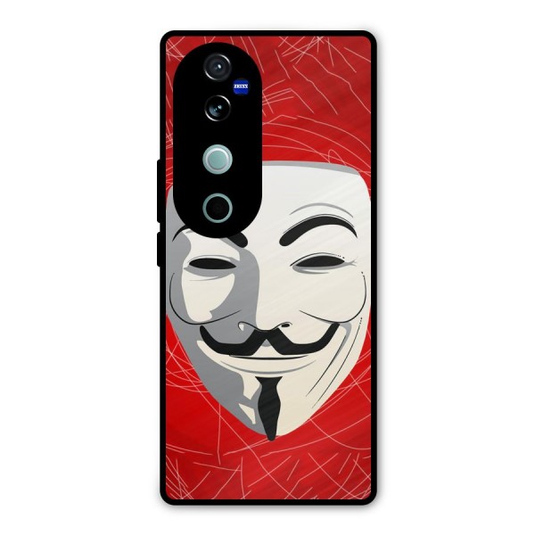 Anonymous Mask Abstract  Metal Back Case for Vivo V40 Pro