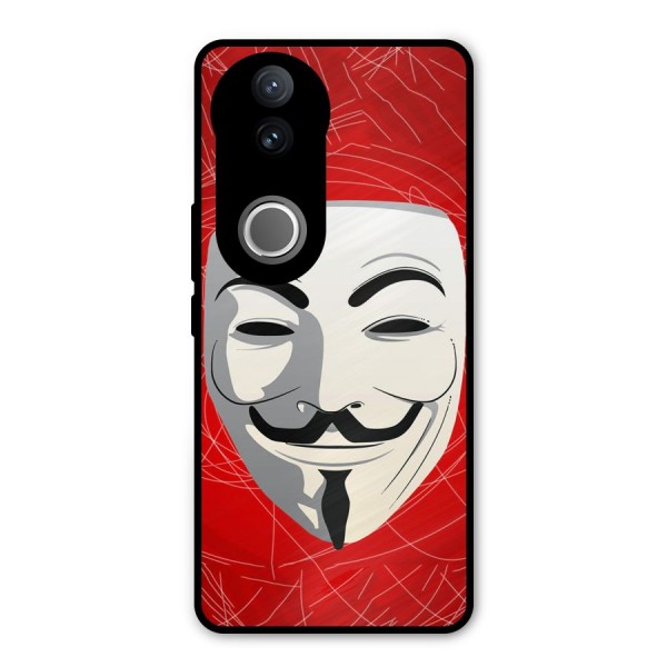 Anonymous Mask Abstract  Metal Back Case for Vivo V50e