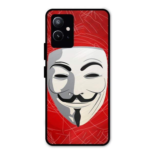 Anonymous Mask Abstract  Metal Back Case for Vivo Y75 5G
