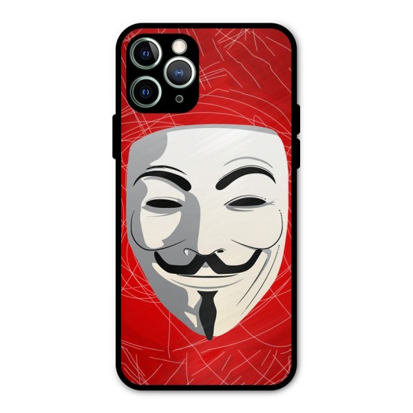 Anonymous Mask Abstract  Metal Back Case for iPhone 11 Pro Max