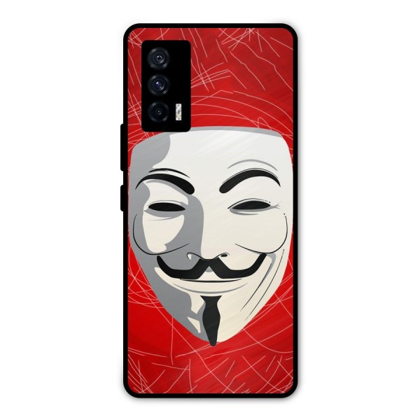 Anonymous Mask Abstract  Metal Back Case for iQOO 7 5G
