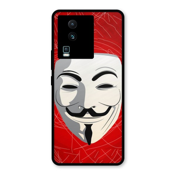 Anonymous Mask Abstract  Metal Back Case for iQOO Neo 7