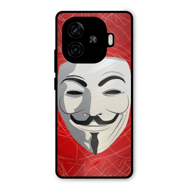 Anonymous Mask Abstract  Metal Back Case for iQOO Z9 Turbo