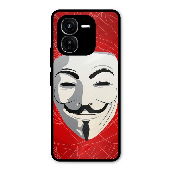 Anonymous Mask Abstract  Metal Back Case for iQOO Z9x
