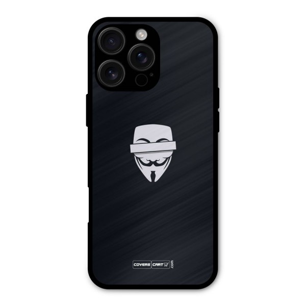 Anonymous Mask Metal Back Case for iPhone 16 Pro Max